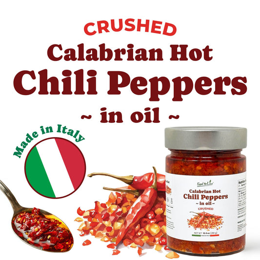 Crushed Calabrian Hot Chili Peppers in Oil, 310 g - by Food to Live