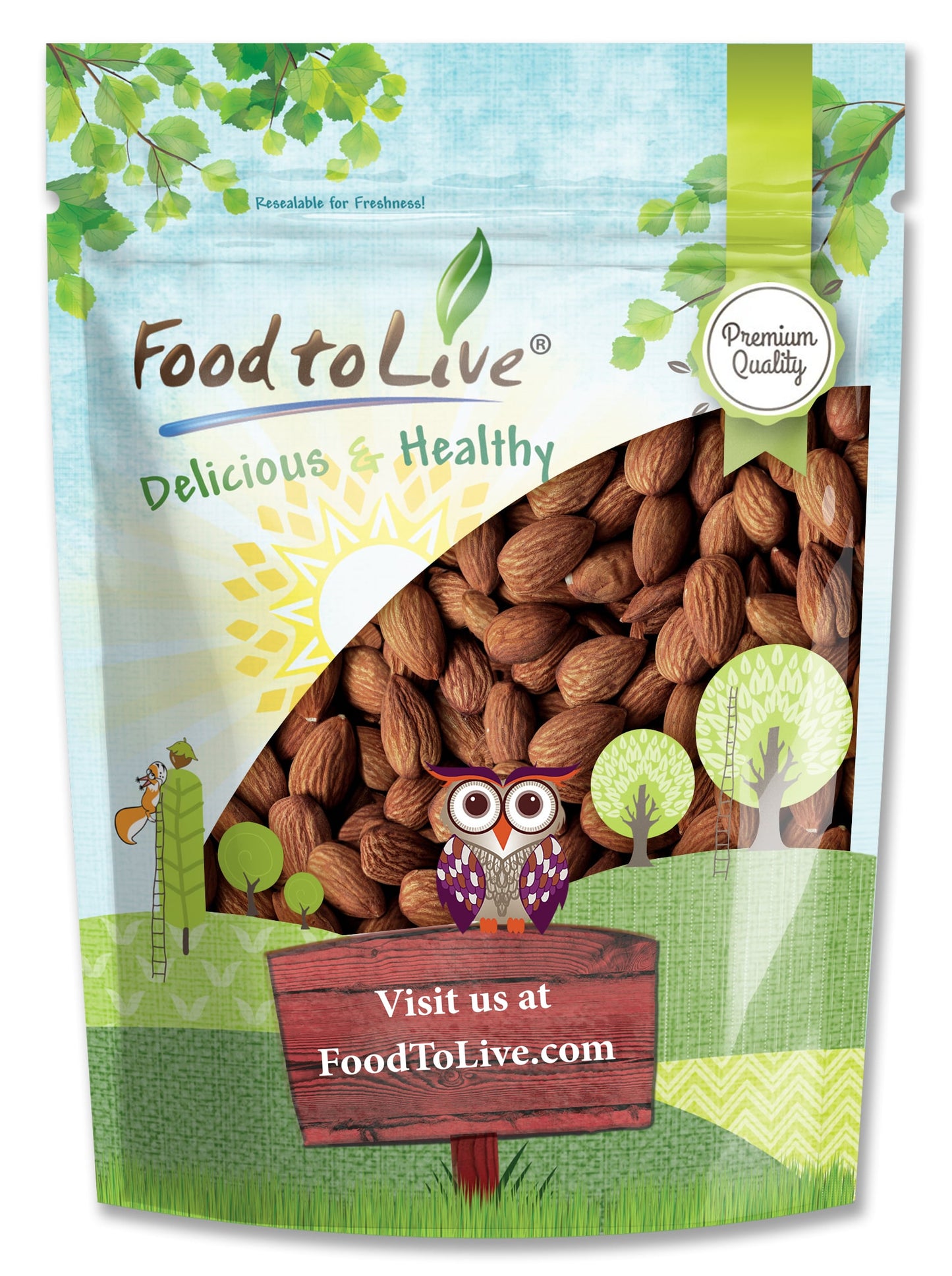 Dry Roasted California Almonds with Himalayan Salt - by Food To Live