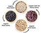 Organic Dry Beans Bundle (4 pack) of Dark Red Kidney Beans (5 LB), Pinto Beans (5 LB), Black Beans (5 LB), Navy Beans (5 LB)