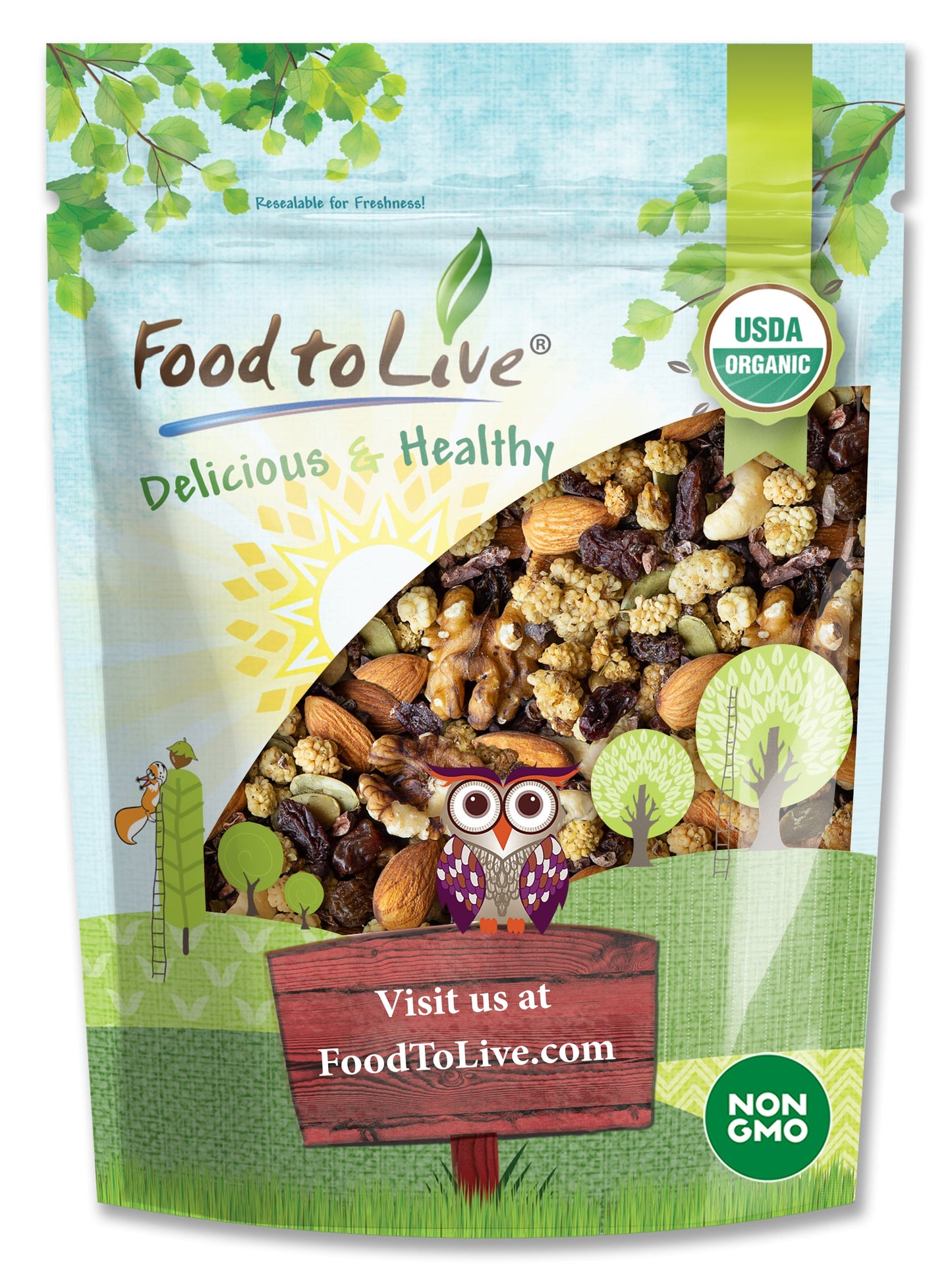 Organic Snack Wise Trail Mix - by Food To Live