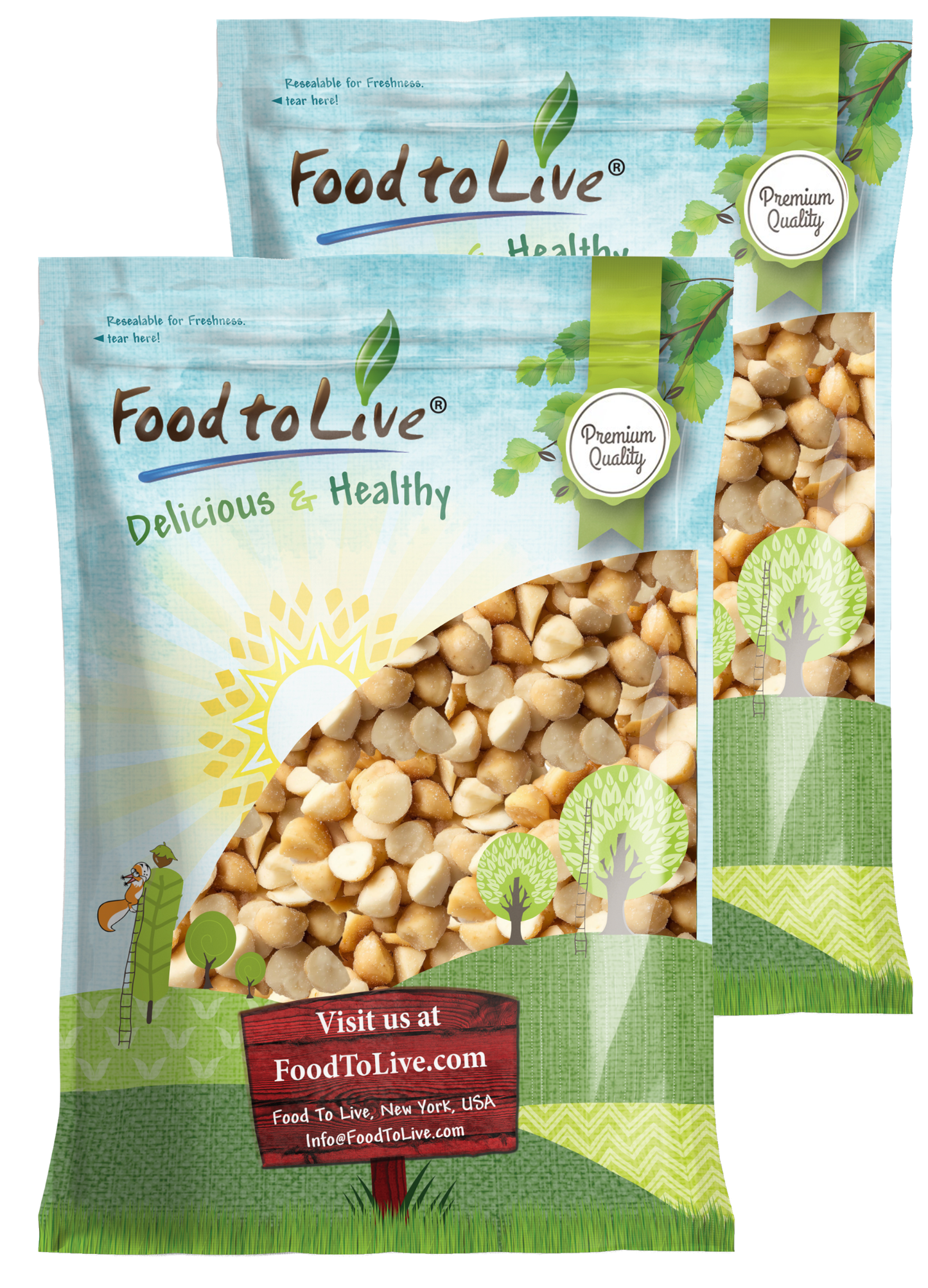 Dry Roasted Macadamia Halves & Pieces with Himalayan Salt