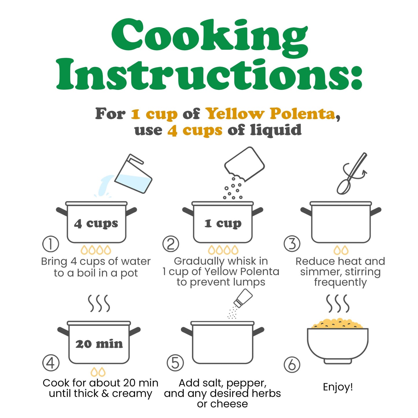 Gluten-Free Yellow Polenta - by Food to Live
