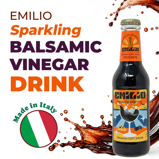 Acetaia Terra del Tuono Emilio Sparkling Balsamic Vinegar Drink, 6.76 fl.oz (200ml)
