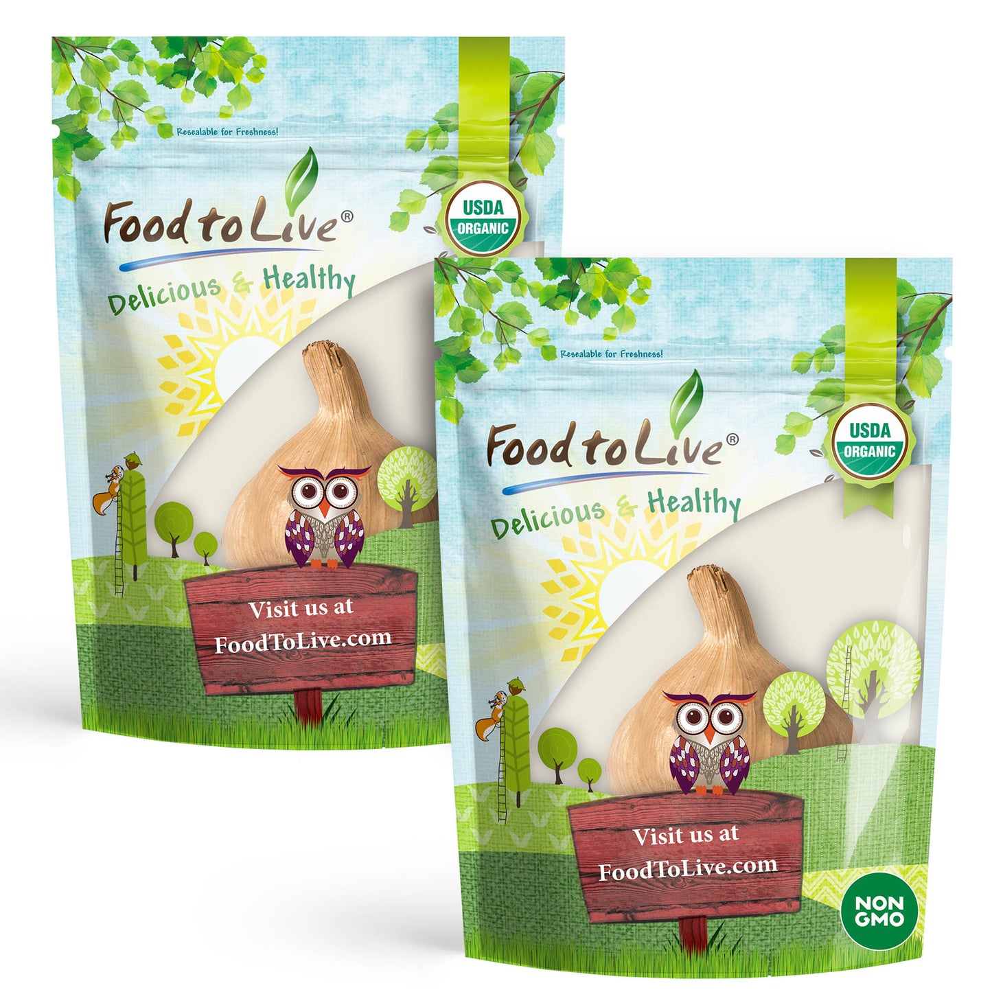 Organic Black Garlic, 30 g - Whole Bulb Produced by Natural Fermentation - by Food to Live