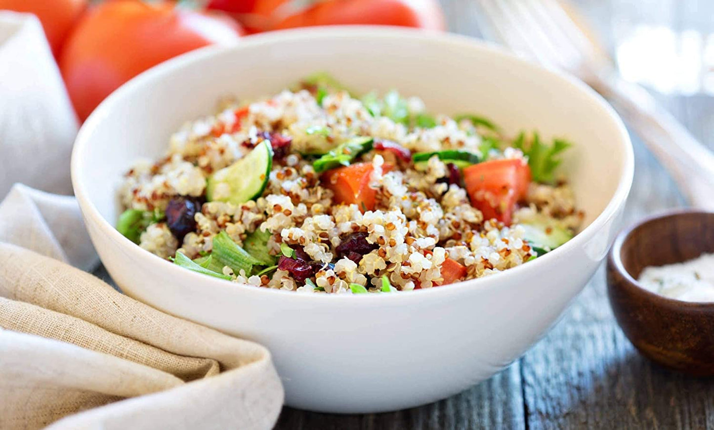 Organic Royal White Quinoa - Whole Grain, Non-GMO, Kosher, Raw, Vegan, Sirtfood, Bulk - by Food to Live