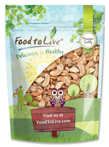 Dry Roasted Cashew Pieces with Himalayan Salt - by Food To Live