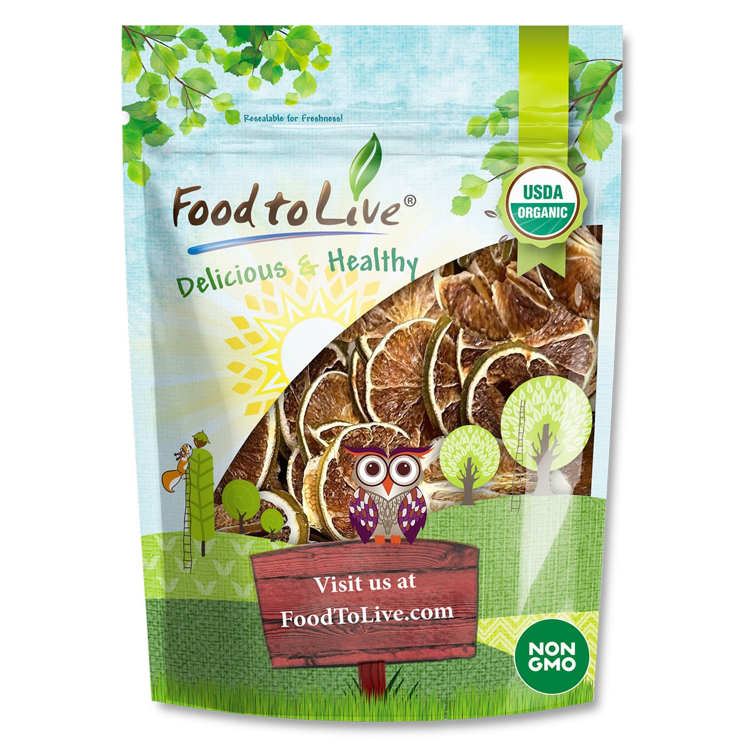 Organic Dry Limes Sliced - by Food to Live