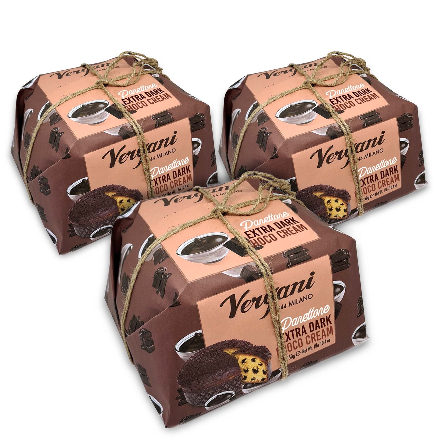 Vergani Extra Dark Chocolate Panettone - 750g (1.65 lb)