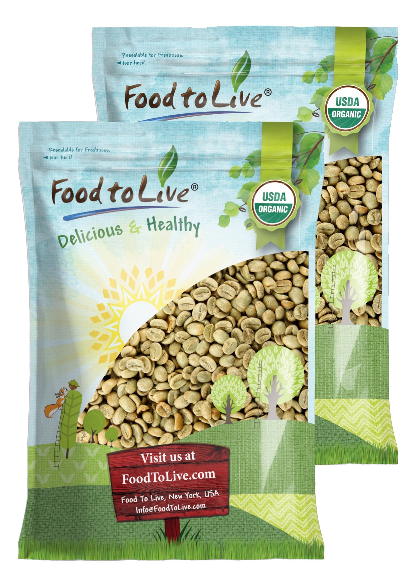Organic Colombian Huila Arabica Green Coffee Beans - by Food to Live