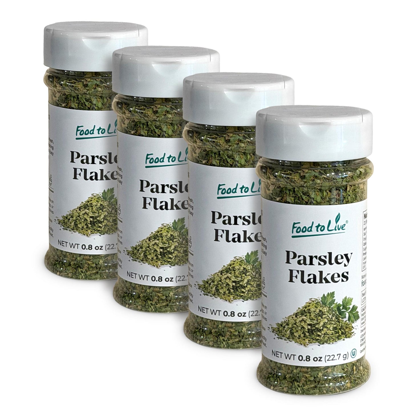 Flat Parsley Flakes, 0.8 oz – Kosher, Vegan – by Food to Live