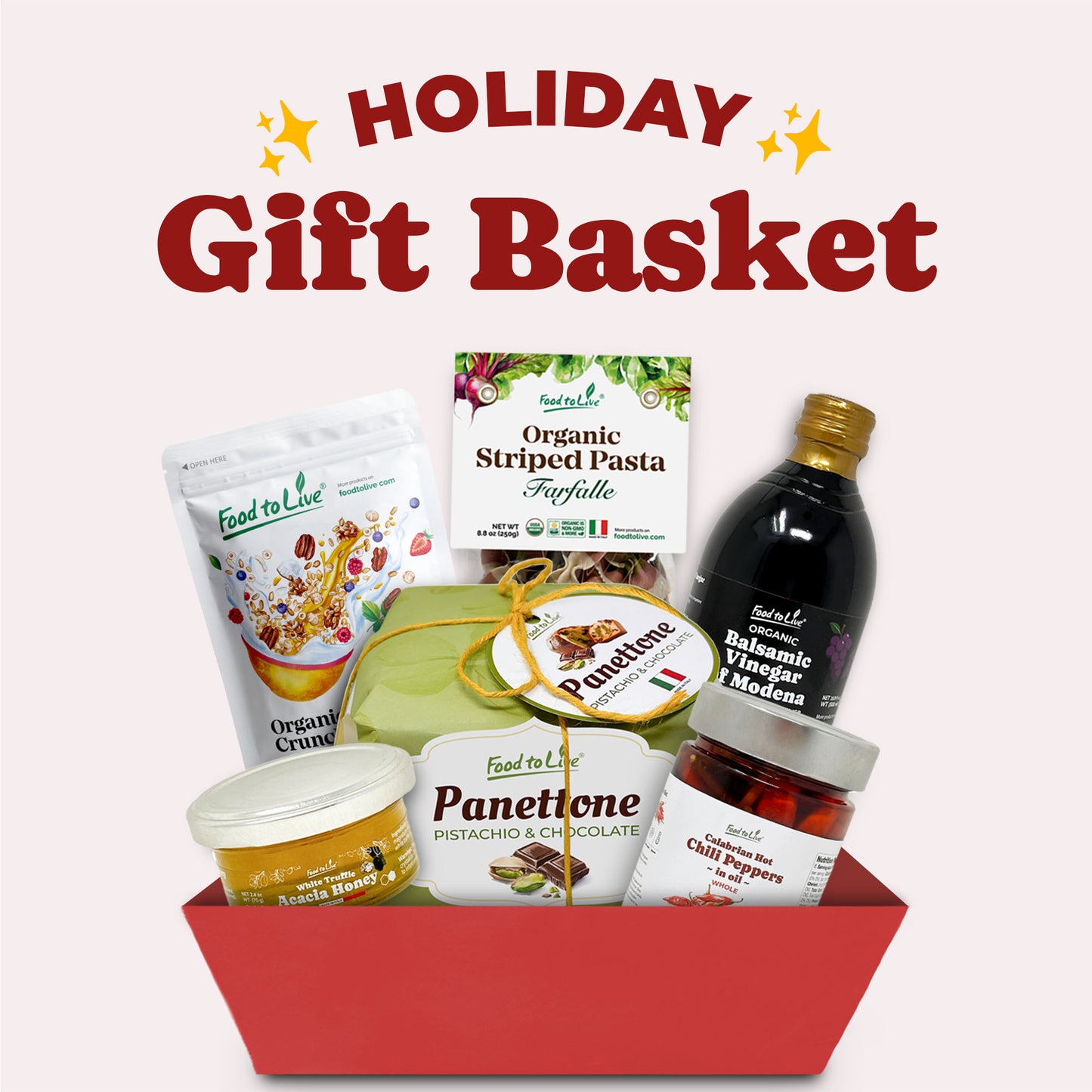 Holiday Gift Basket - Ultimate Festive Food Present - by Food to Live