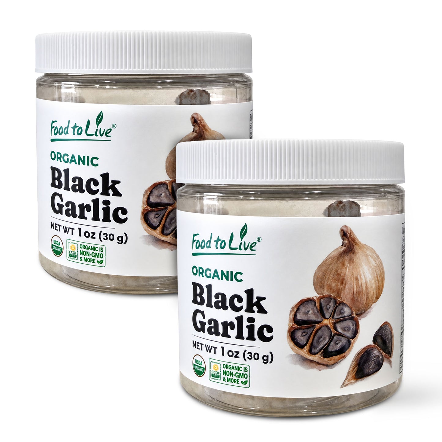 Organic Black Garlic, 30 g - Whole Bulb Produced by Natural Fermentation - by Food to Live