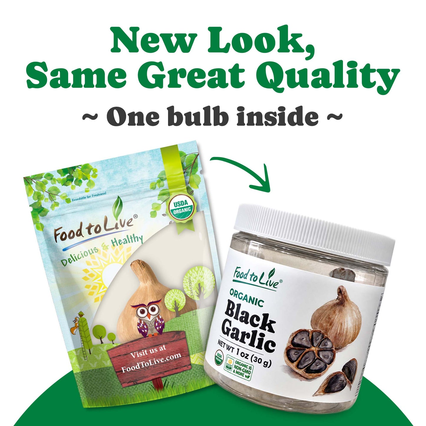 Organic Black Garlic, 30 g - Whole Bulb Produced by Natural Fermentation - by Food to Live