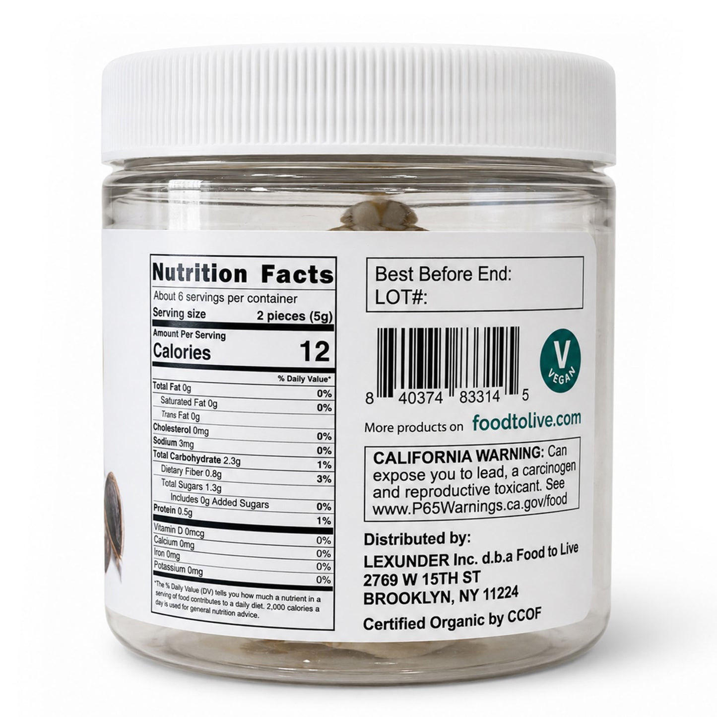 Organic Black Garlic, 30 g - Whole Bulb Produced by Natural Fermentation - by Food to Live