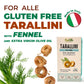 For Alle Gluten-Free Tarallini with Fennel and Extra Virgin Olive Oil, 6x1.05 oz (6.34 oz)  – Oven-Baked. Vegan. Cholesterol-Free.