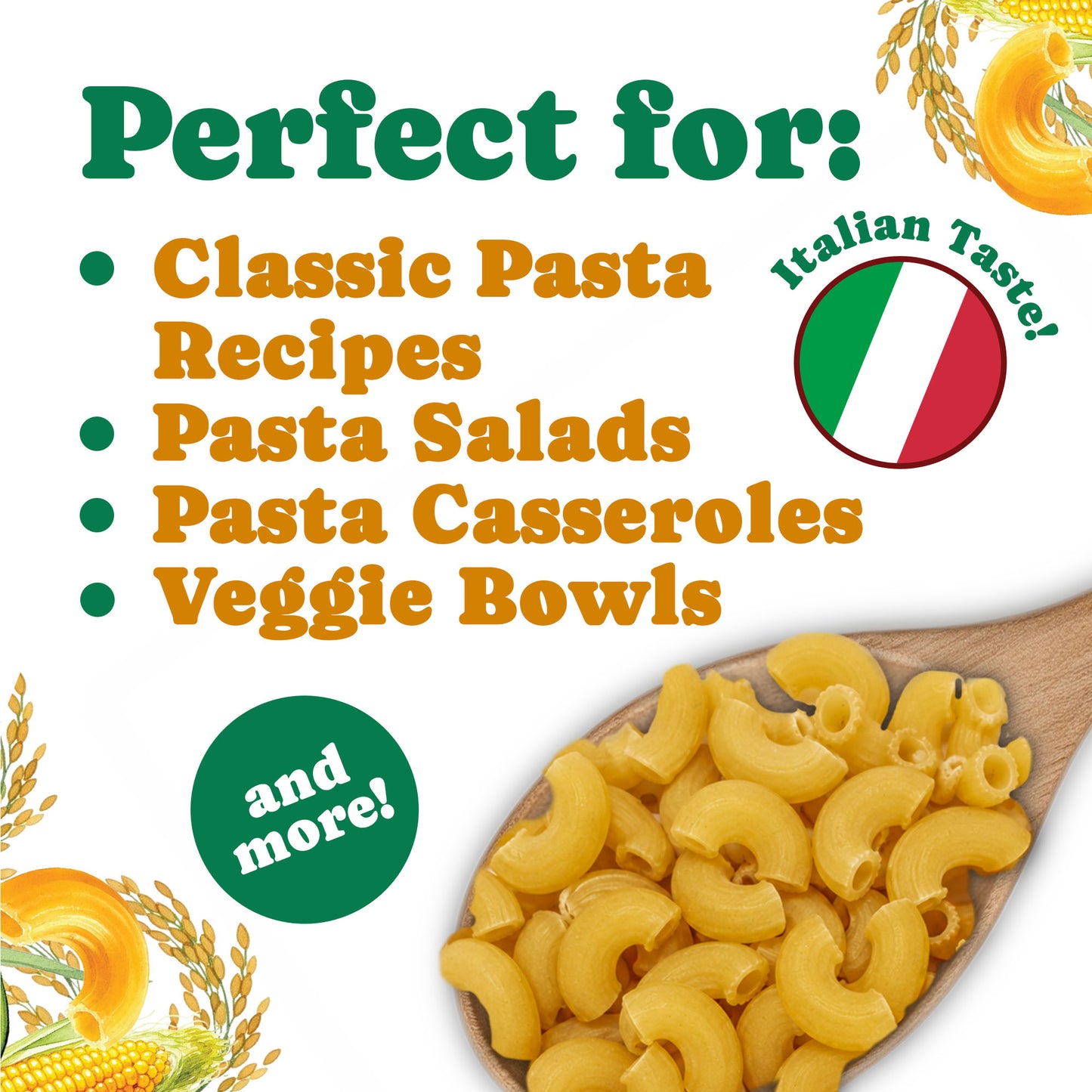 Gluten-Free Organic Corn and Rice Chifferini Pasta, 8.8 oz (250g) - by Food to Live