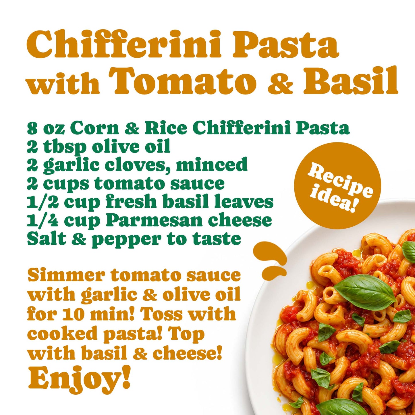 Gluten-Free Organic Corn and Rice Chifferini Pasta, 8.8 oz (250g) - by Food to Live