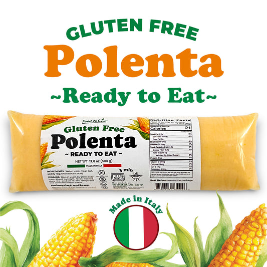 Gluten Free Polenta Ready To Eat - 500gr - by Food to Live