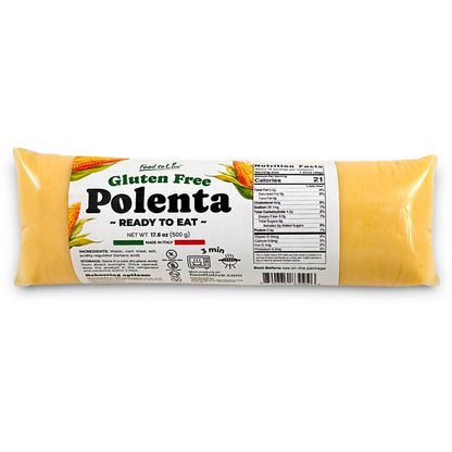 Gluten Free Polenta Ready To Eat - 500gr - by Food to Live