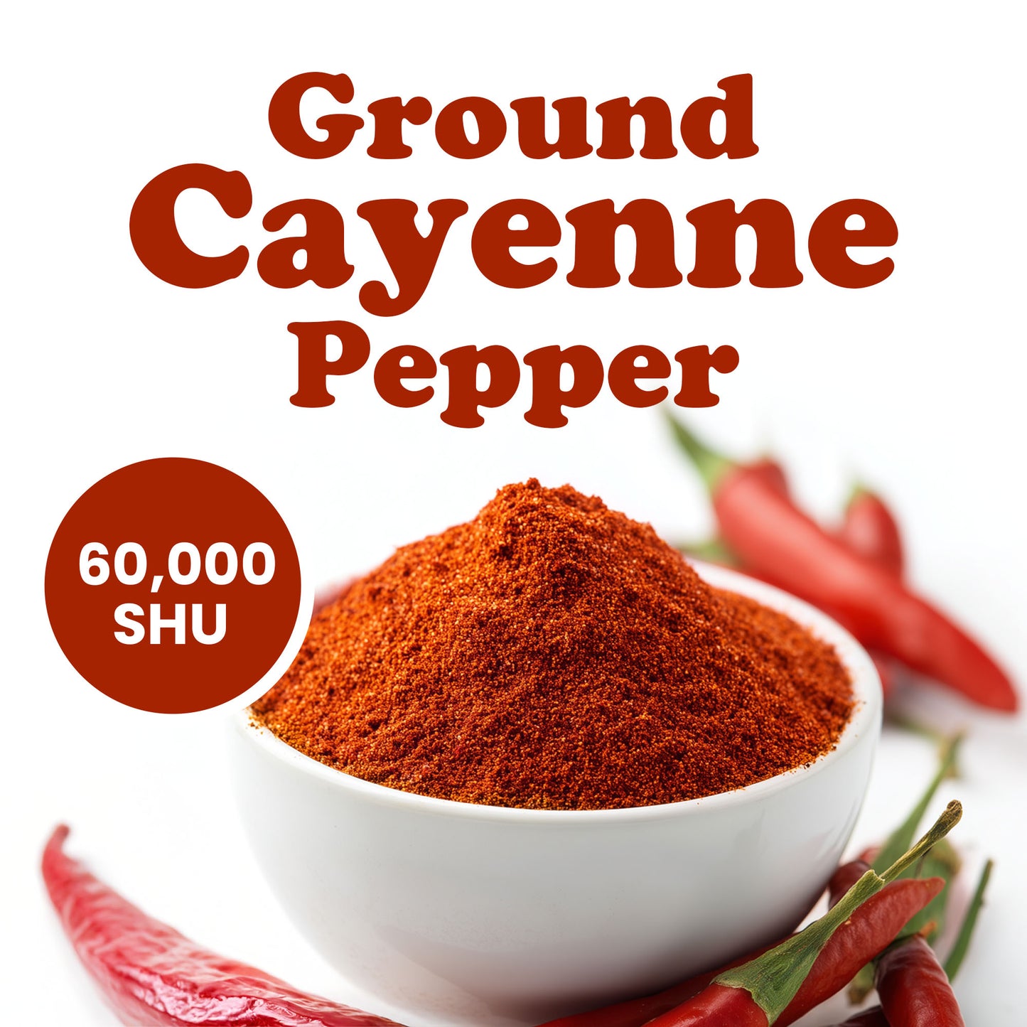 Ground Cayenne Pepper – 60,000 SHU Hot Red Chile Spice. Vegan, Kosher - by Food To Live