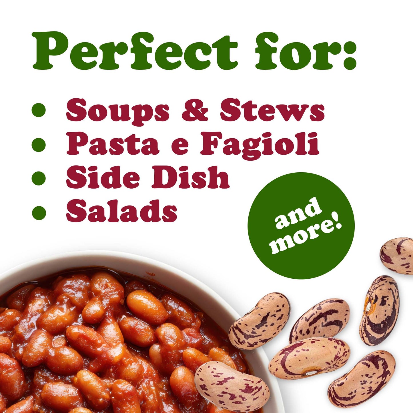 Italian Borlotti Beans – Sproutable, Vegan, Kosher, Bulk – by Food to Live