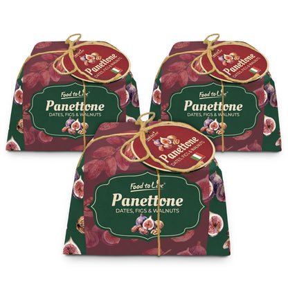 Italian Dates, Figs and Walnuts Panettone, 26.4 oz (750g) - by Food to Live