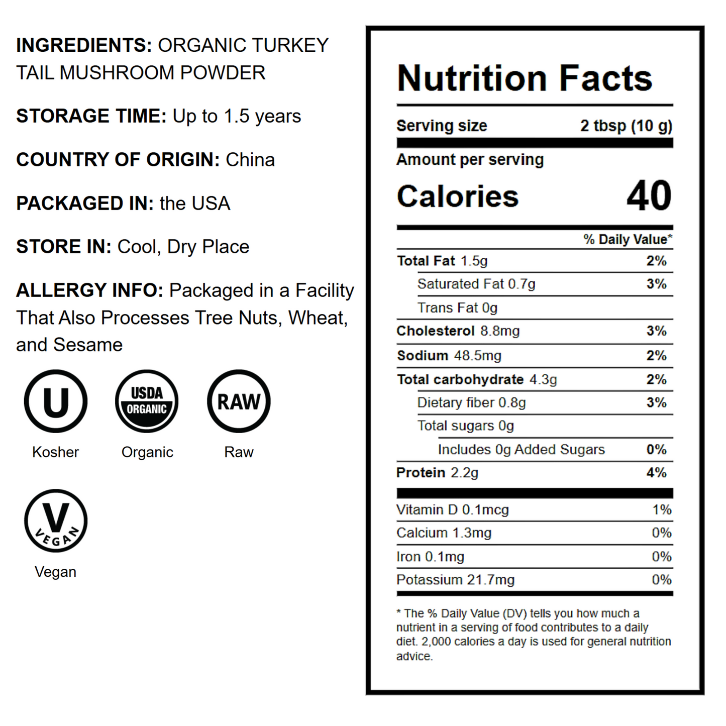 Organic Turkey Tail Mushroom Powder