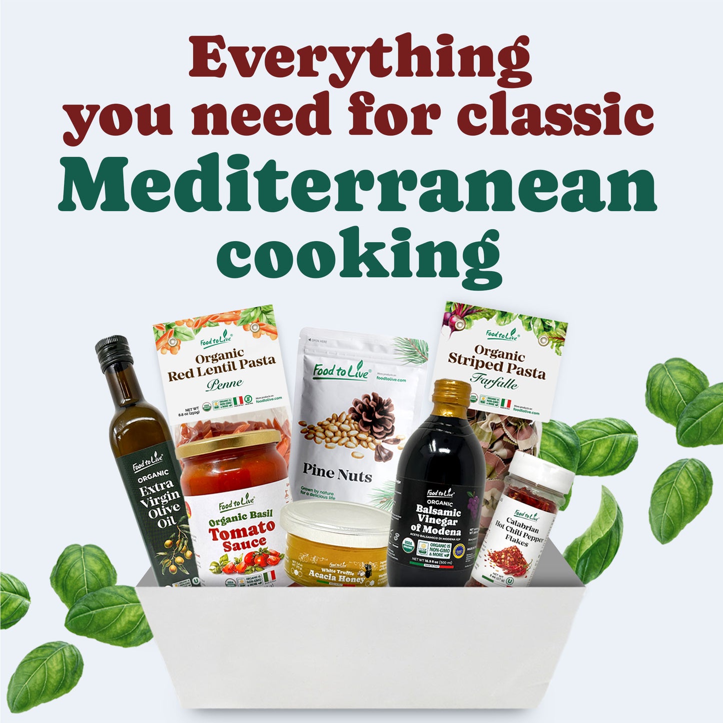 Mediterranean Gourmet Gift Basket –  by Food to Live