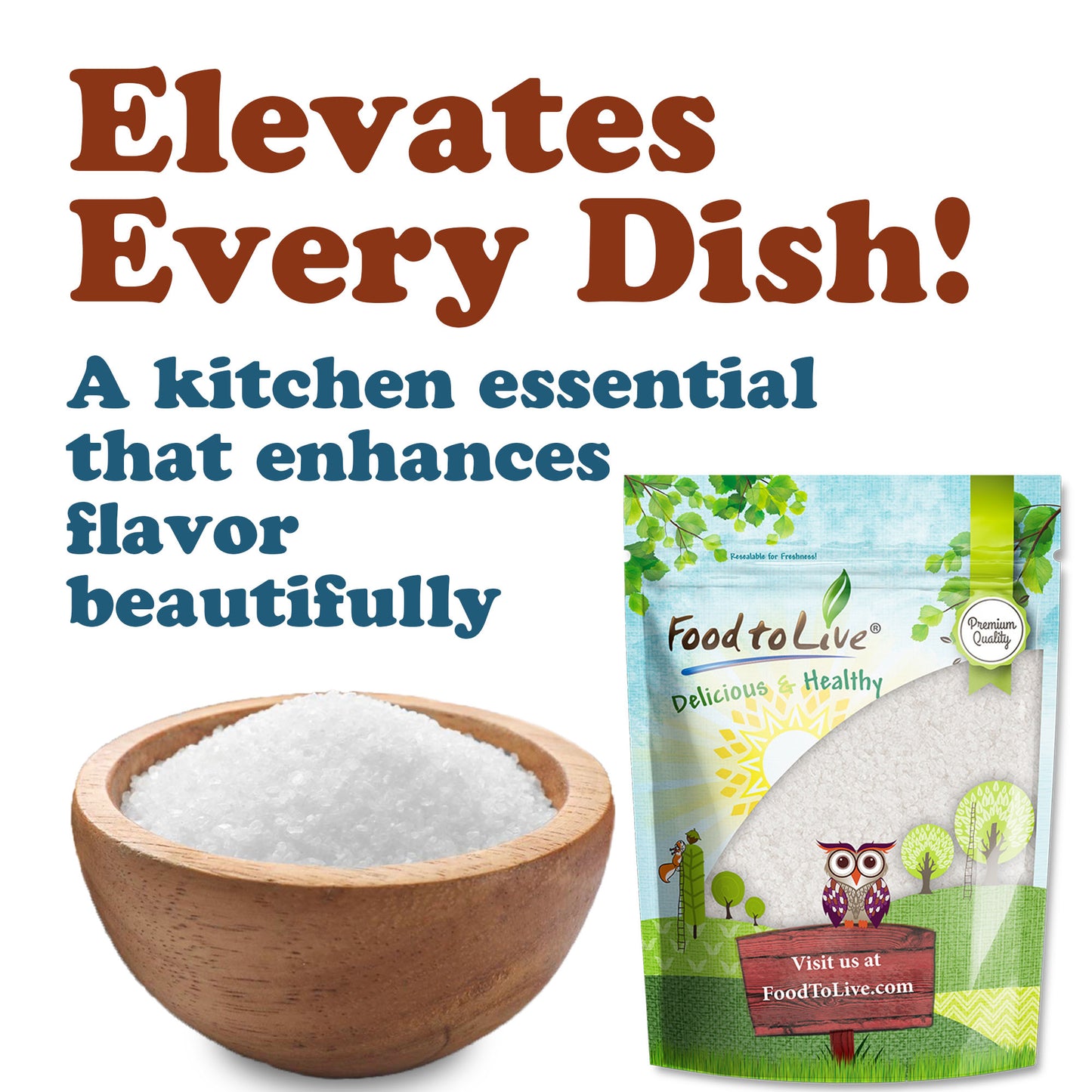 Mediterranean Medium Sea Salt – Vegan, Kosher, Bulk – by Food to Live