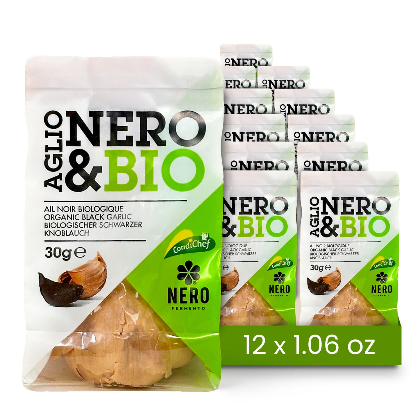 Nero Fermento Organic Black Garlic, 30 g - Whole Bulb Produced by Natural Fermentation