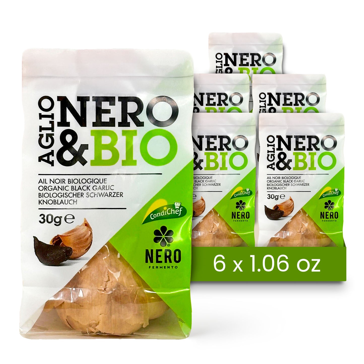 Nero Fermento Organic Black Garlic, 30 g - Whole Bulb Produced by Natural Fermentation