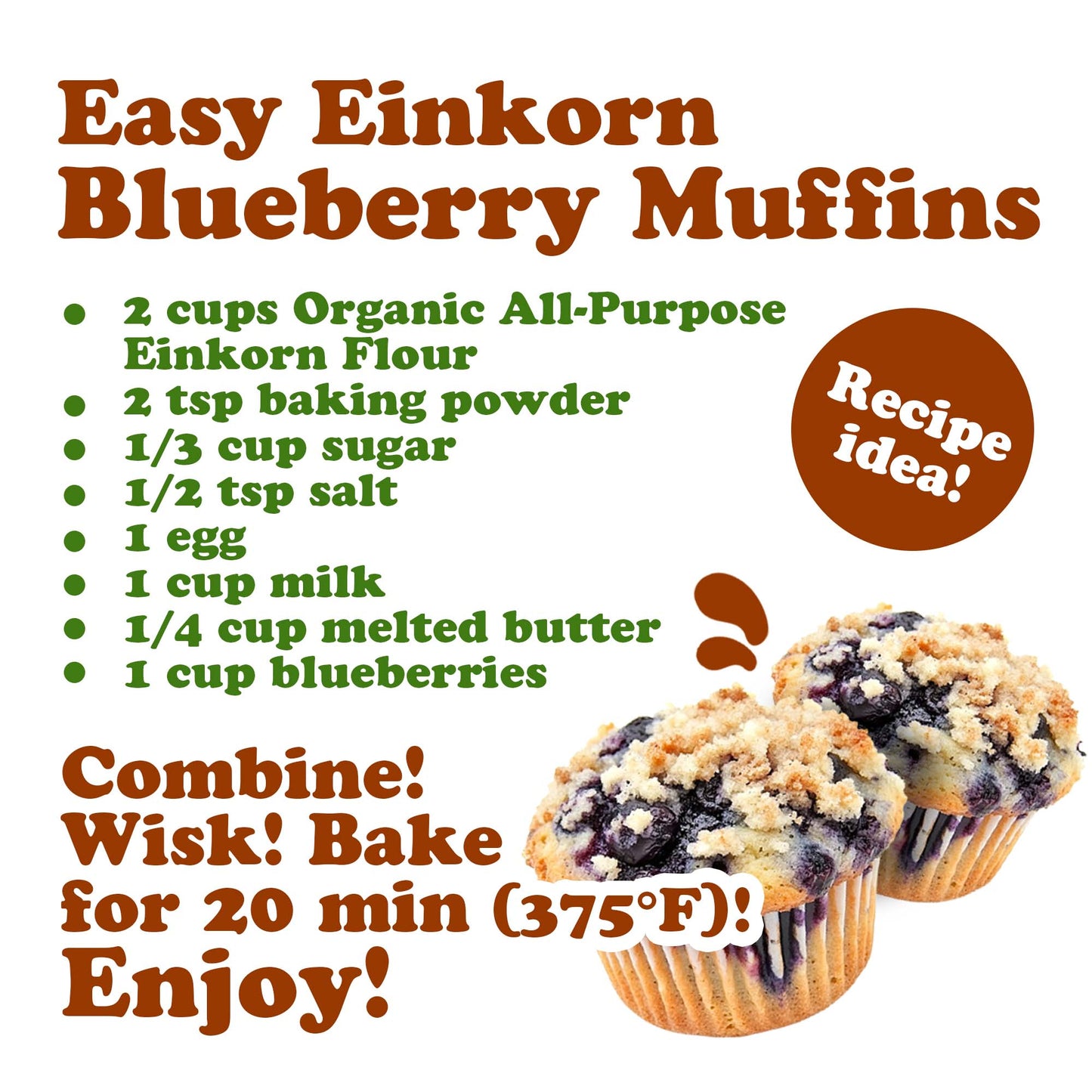 Organic All Purpose Einkorn Flour - Non-GMO, Vegan, Kosher - by Food to Live