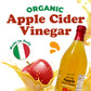 Organic Apple Cider Vinegar, 1 L –  Non-GMO, Vegan, Glass Bottle  –  by Food to Live