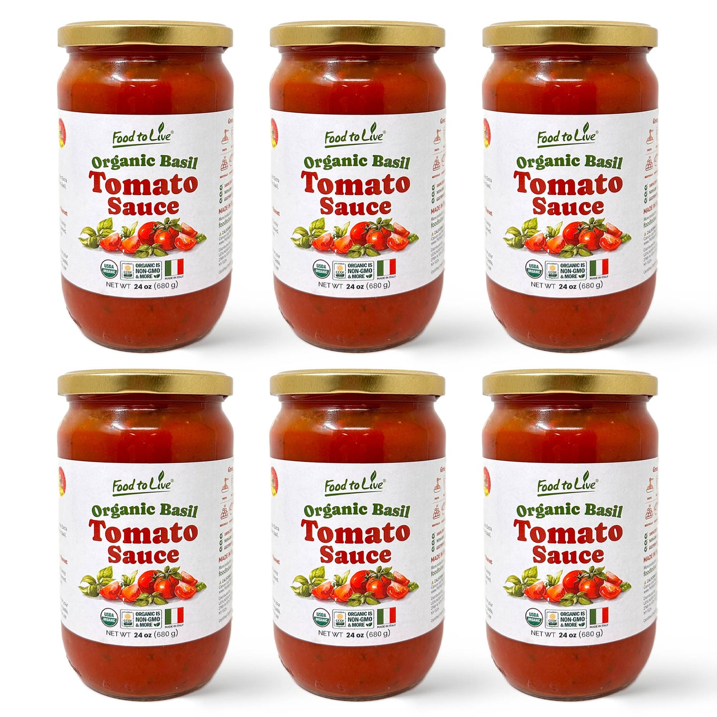 Organic Basil Tomato Sauce - by Food to Live