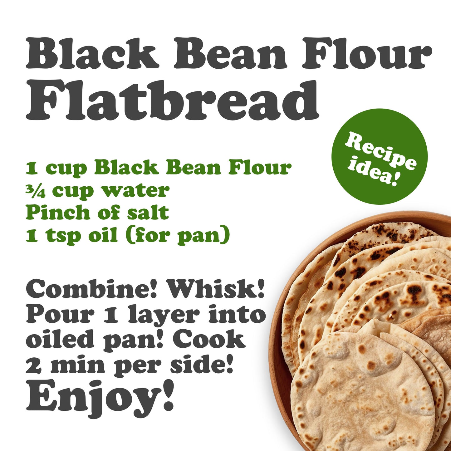 Organic Black Bean Flour – Keto, Non-GMO, Kosher, Vegan, Bulk – by Food to Live