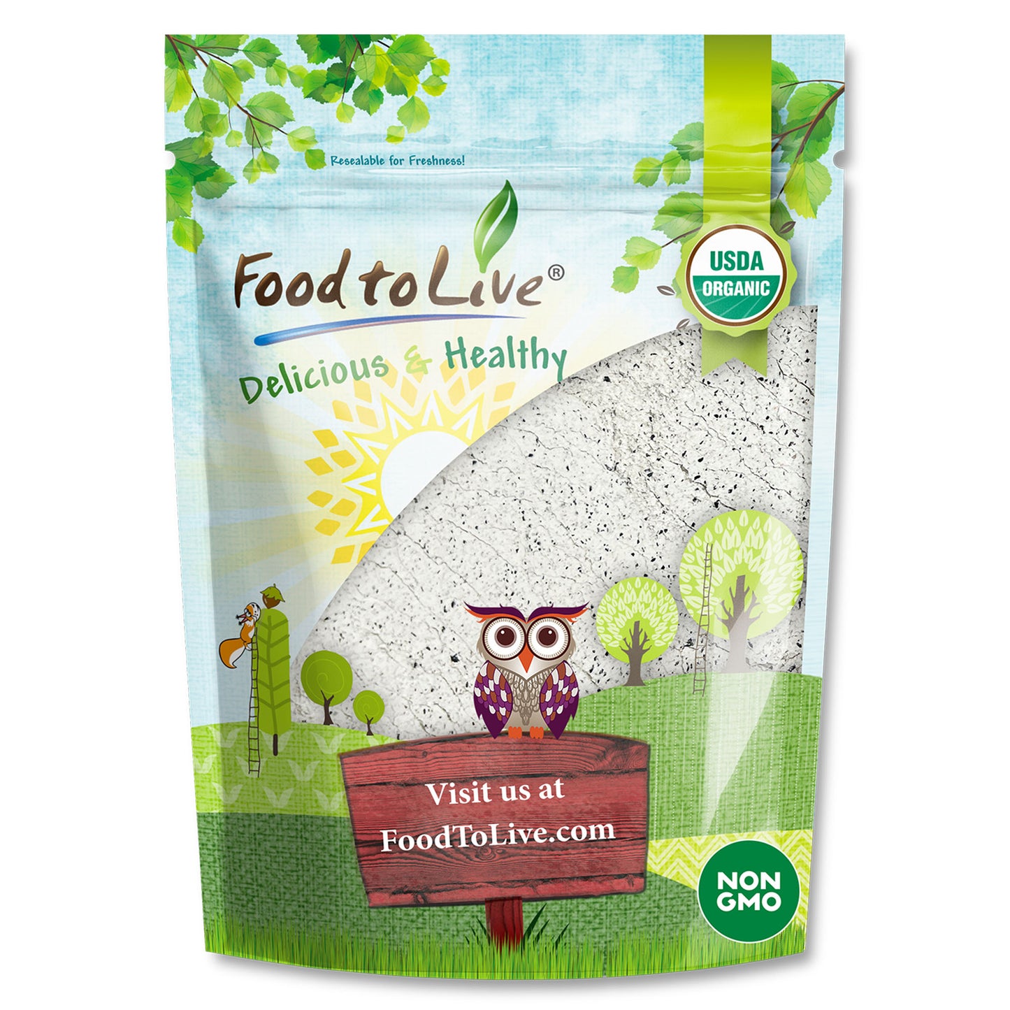 Organic Black Bean Flour – Keto, Non-GMO, Kosher, Vegan, Bulk – by Food to Live