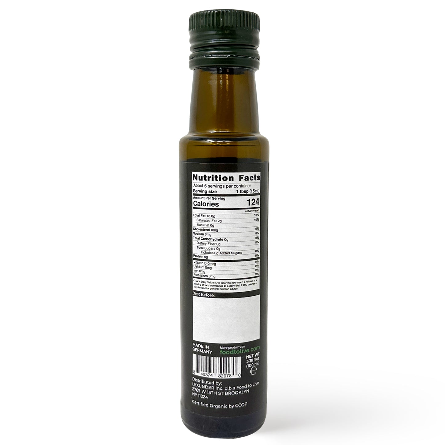 Organic Black Cumin Oil - 100 ml - by Food To Live