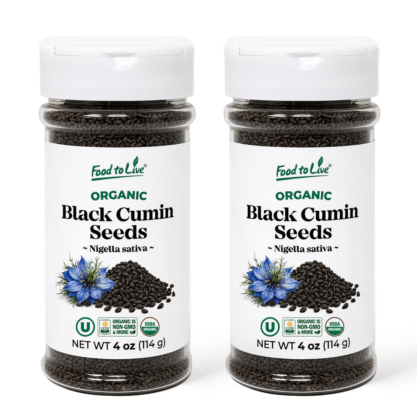 Organic Black Cumin Seeds - Kosher, Vegan, Bulk, Non-GMO, Raw - by Food to Live