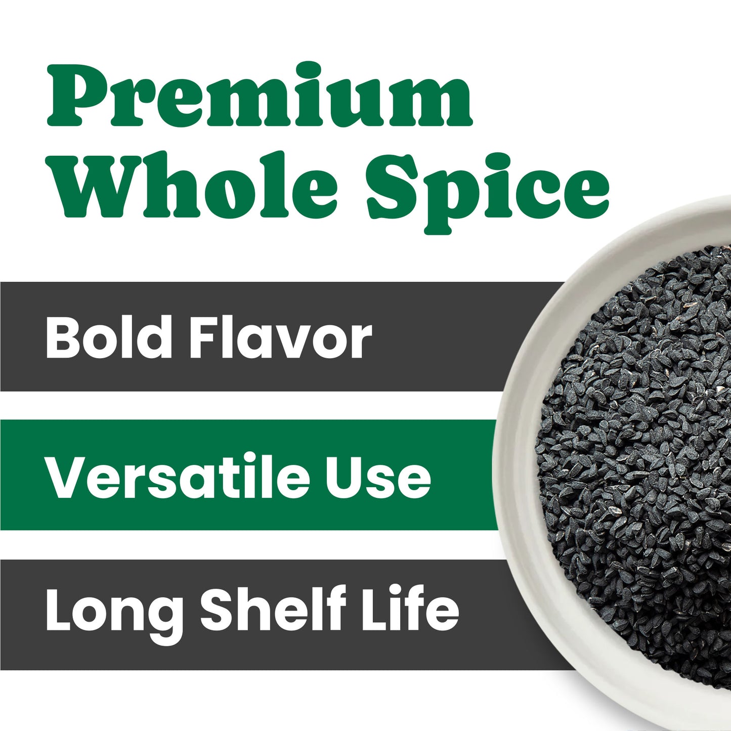 Organic Black Cumin Seeds - Kosher, Vegan, Bulk, Non-GMO, Raw - by Food to Live