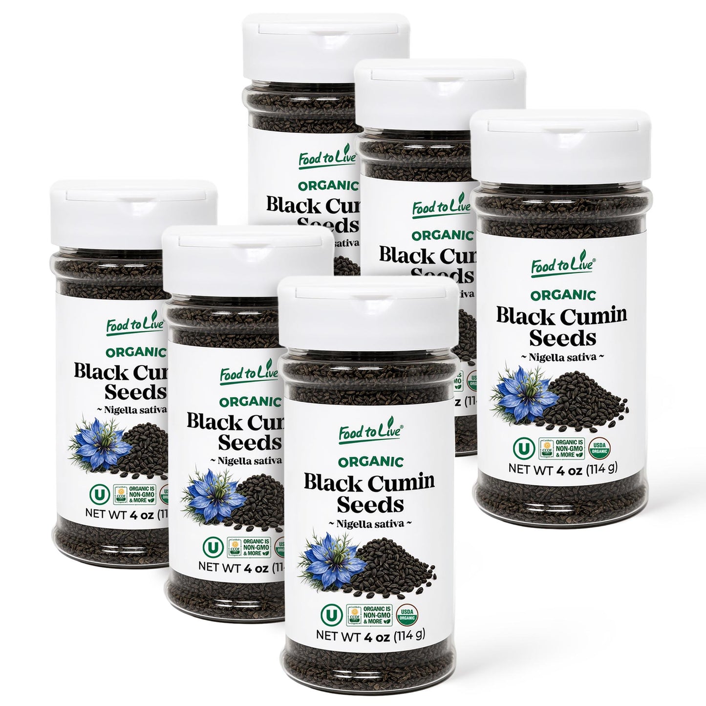 Organic Black Cumin Seeds - Kosher, Vegan, Bulk, Non-GMO, Raw - by Food to Live