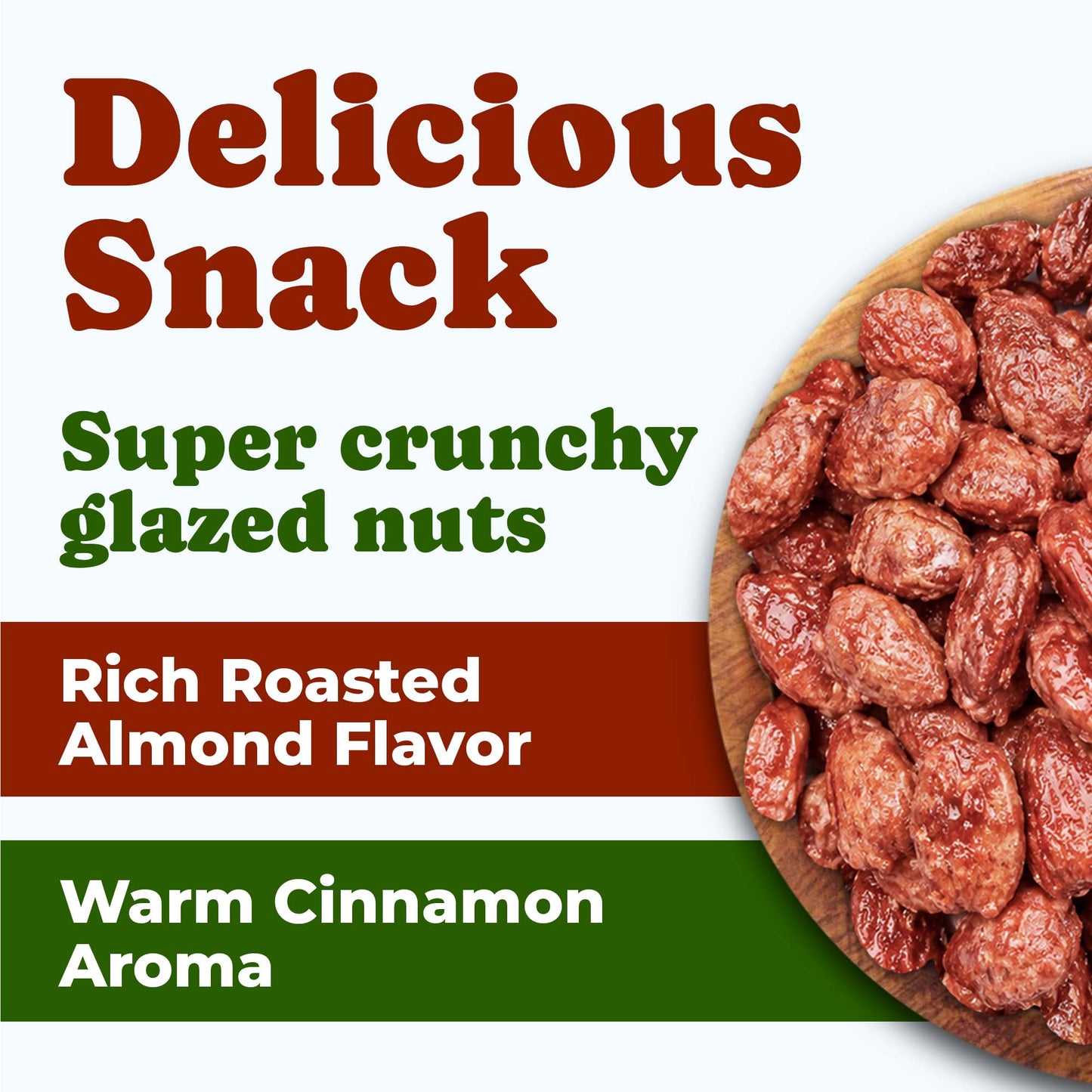 Organic Candied Cinnamon Almond - Non-GMO, Vegan, Bulk - by Food to Live