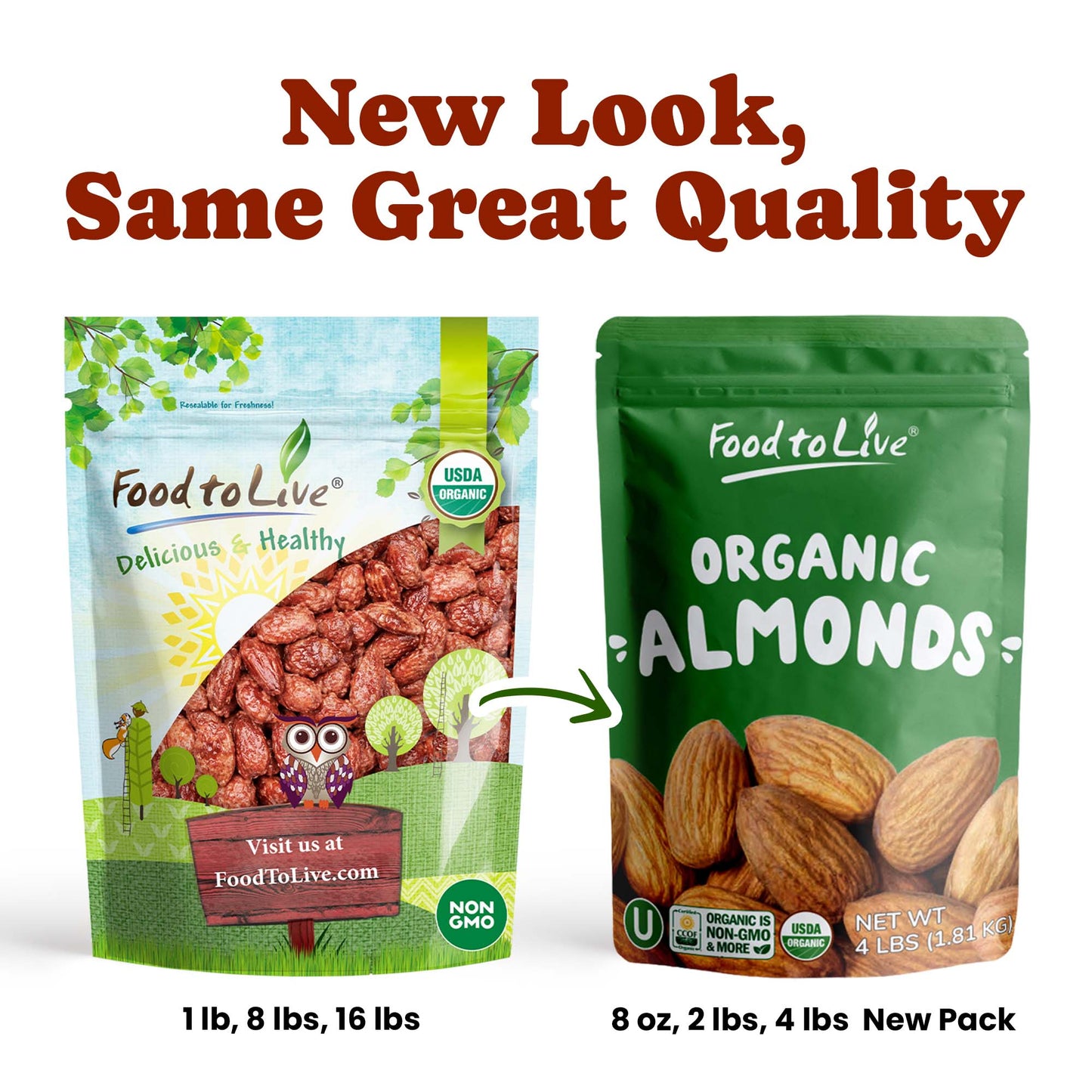 Organic Candied Cinnamon Almond - Non-GMO, Vegan, Bulk - by Food to Live