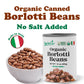 Organic Canned Borlotti Beans, 14 oz - Unsalted, Non-GMO, Vegan - by Food to Live