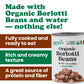 Organic Canned Borlotti Beans, 14 oz - Unsalted, Non-GMO, Vegan - by Food to Live