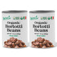 Organic Canned Borlotti Beans, 14 oz - Unsalted, Non-GMO, Vegan - by Food to Live