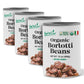 Organic Canned Borlotti Beans, 14 oz - Unsalted, Non-GMO, Vegan - by Food to Live