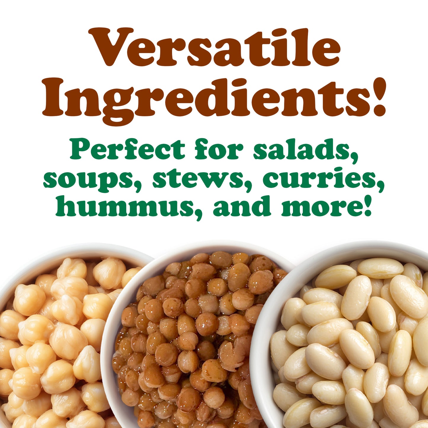 Organic Canned Pulses Bundle, Set of 3 – Ready to Eat, Unsalted, Non-GMO, Vegan – by Food to Live