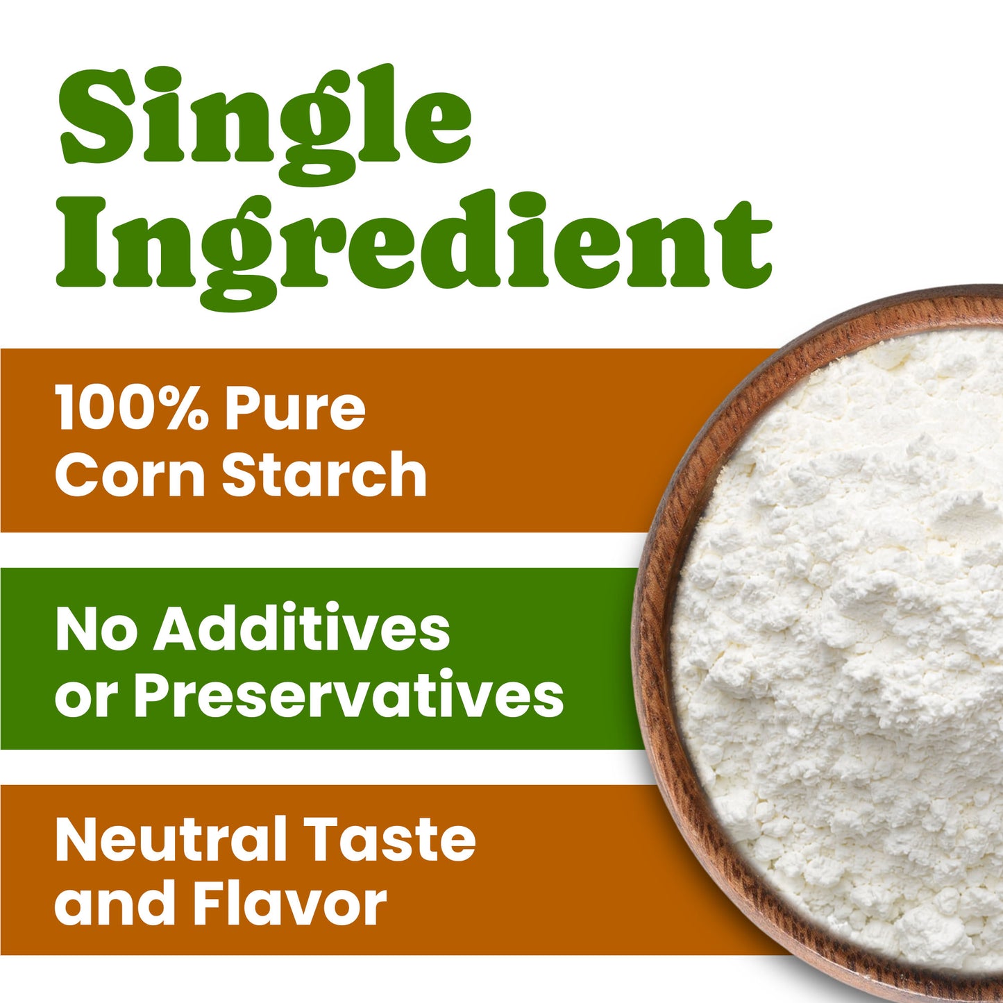 Organic Corn Starch - Non-GMO, Kosher, Vegan - by Food to Live