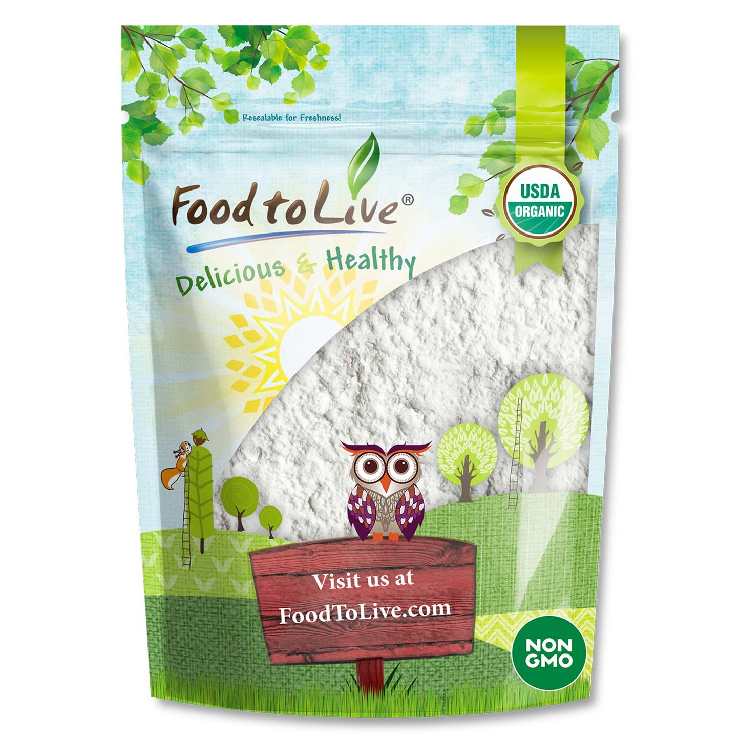 Organic Corn Starch - Non-GMO, Kosher, Vegan - by Food to Live