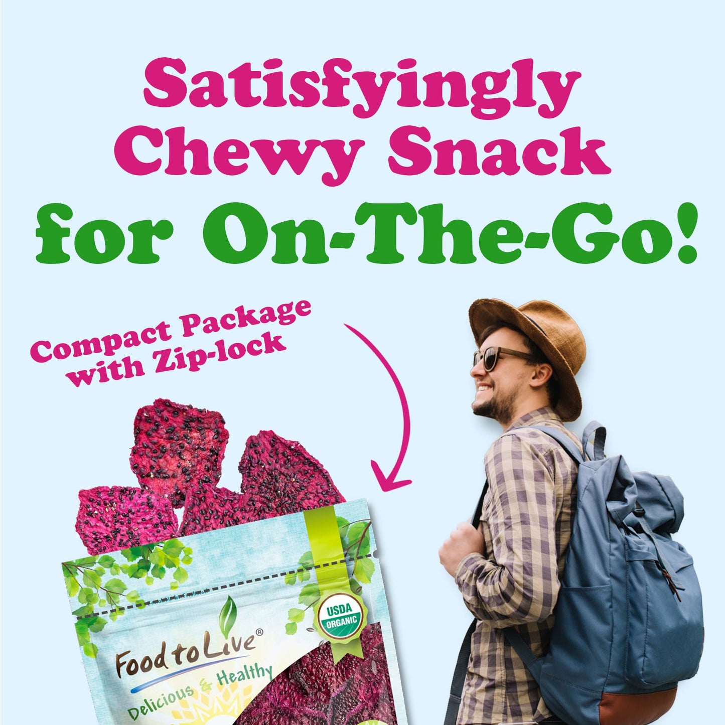 Organic Dried Red Dragon Fruit - by Food To Live